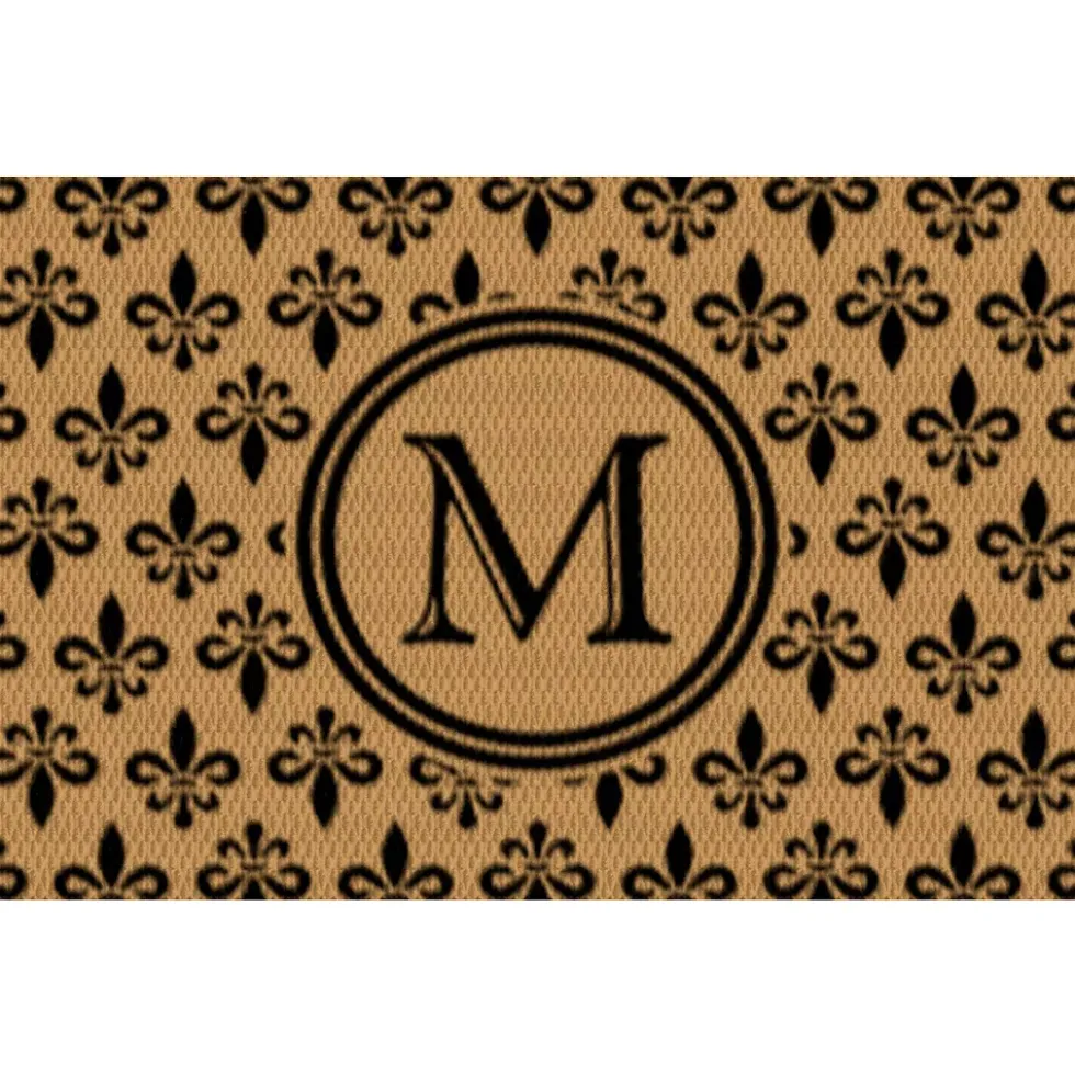 Matterly Neighburly Monogrammed Doormat Fleur Field