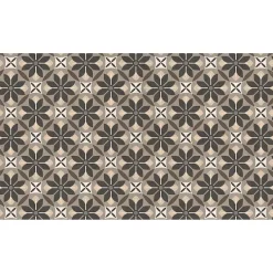 Matterly Skid Resistant Floral Mosaic Floor Mat