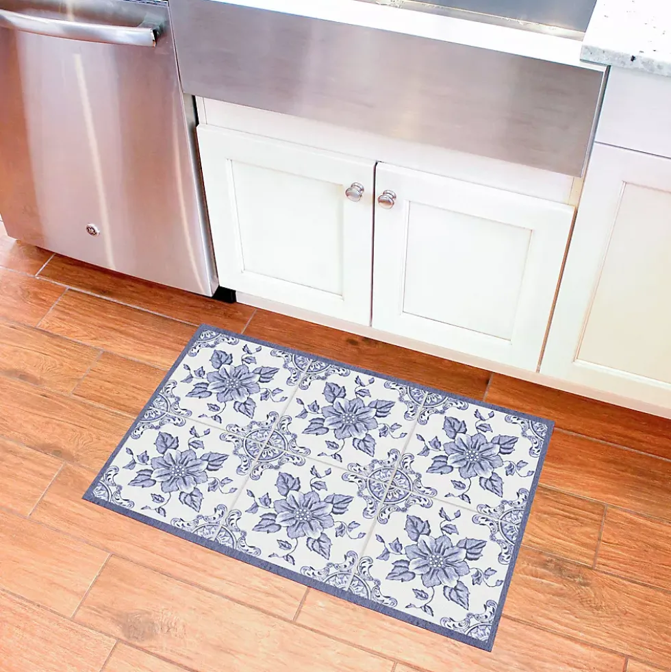 Matterly Skid Resistant Floral Floor Mat