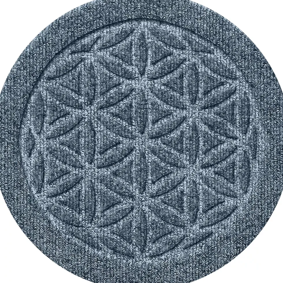Matterly Waterblock 12" Round Flower of Life Plant Trivet - Set of 4
