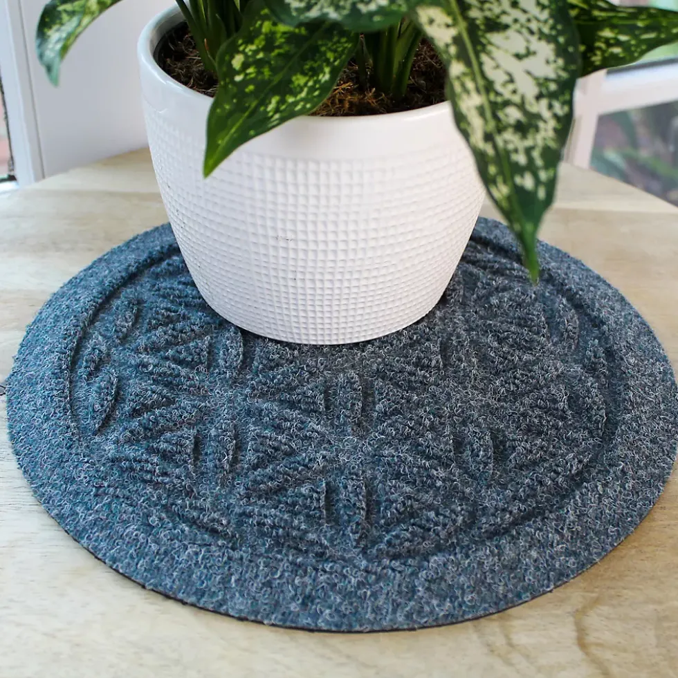 Matterly Waterblock 12" Round Flower of Life Plant Trivet - Set of 4