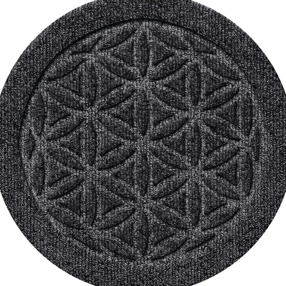 Matterly Waterblock 12" Round Flower of Life Plant Trivet - Set of 4