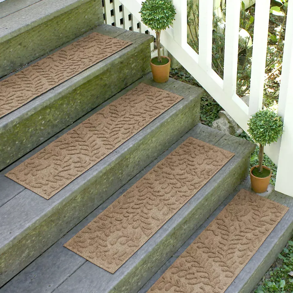 Matterly 8.5" x 30" Boxwood Waterhog® Stair Treads - Set of 4