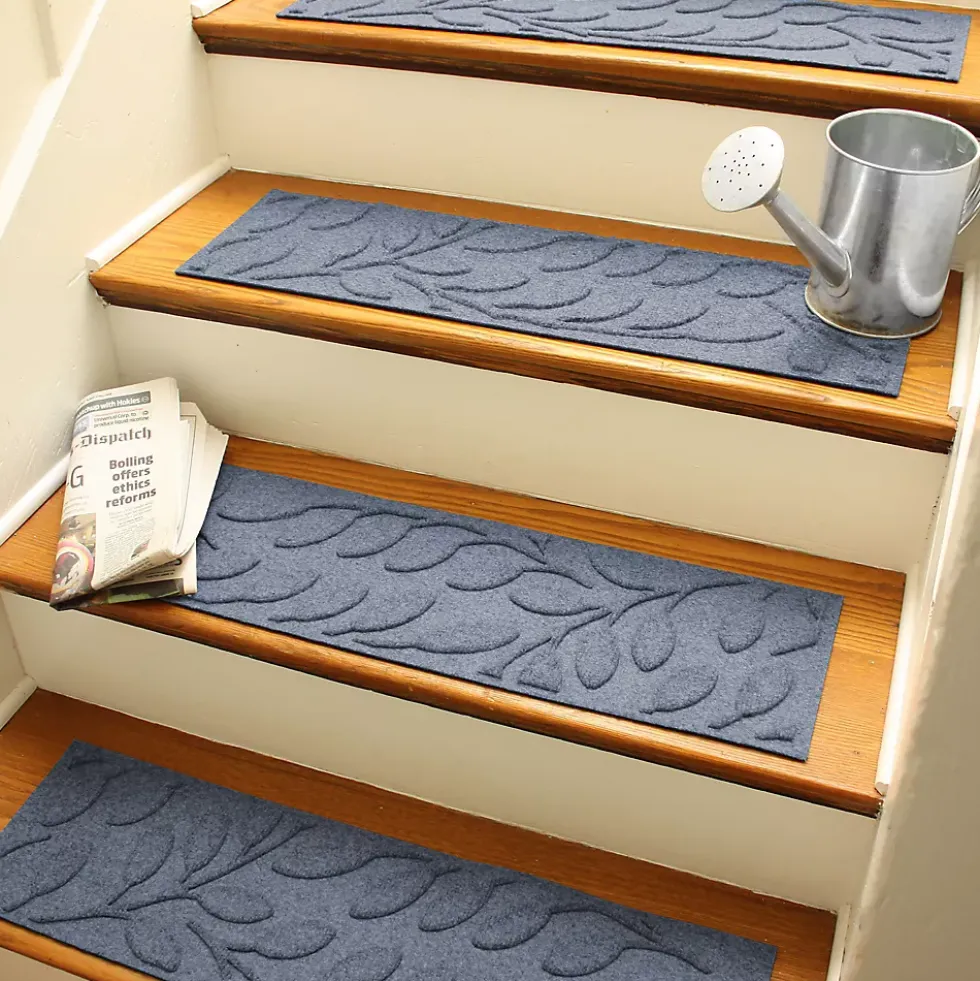 Matterly 8.5" x 30" Brittany Leaf Waterhog® Stair Treads - Set of 4