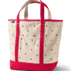 Medium Embroidered 5 Pocket Open Top Canvas Tote Bag