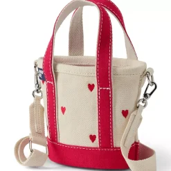 Medium Embroidered 5 Pocket Open Top Canvas Tote Bag