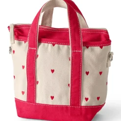 Medium Embroidered 5 Pocket Open Top Canvas Tote Bag
