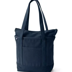 Medium 5 Pocket Open Top Canvas Tote Bag