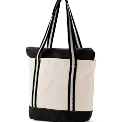 Medium 5 Pocket Open Top Canvas Tote Bag