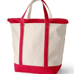 Medium 5 Pocket Open Top Canvas Tote Bag