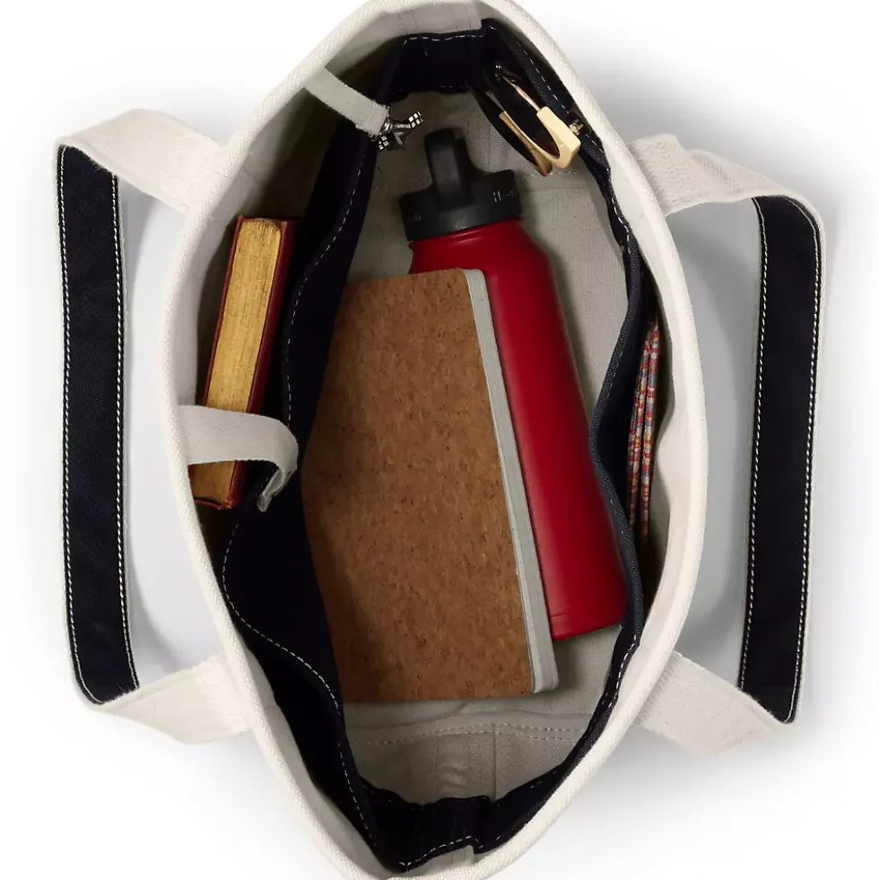 Medium 5 Pocket Open Top Canvas Tote Bag