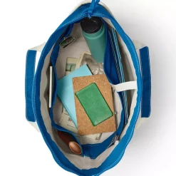 Medium 5 Pocket Open Top Canvas Tote Bag