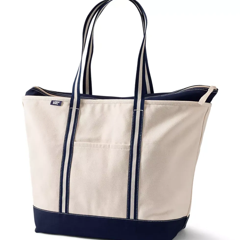 Medium 5 Pocket Open Top Canvas Tote Bag
