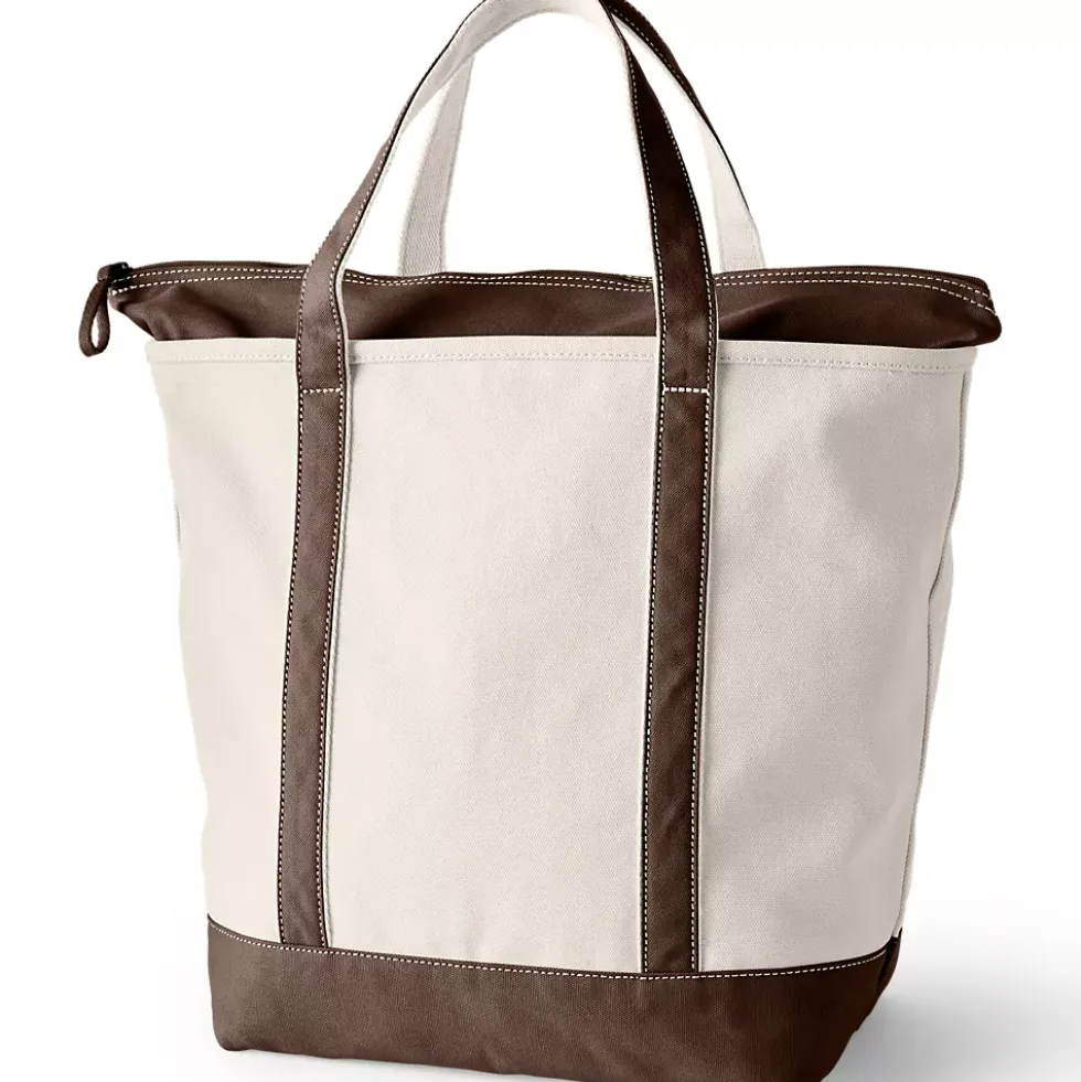 Medium 5 Pocket Open Top Canvas Tote Bag
