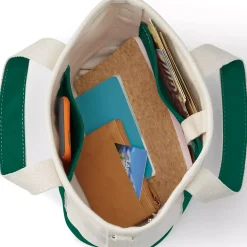 Medium 5 Pocket Open Top Canvas Tote Bag