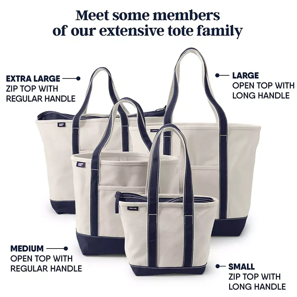 Medium 5 Pocket Open Top Canvas Tote Bag