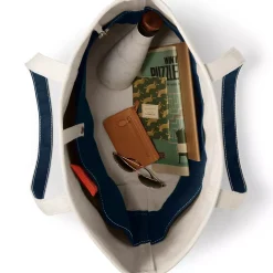 Medium 5 Pocket Open Top Canvas Tote Bag