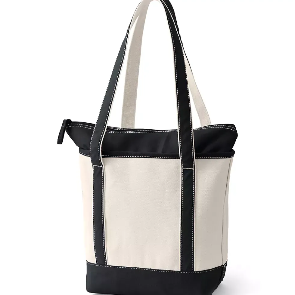Medium 5 Pocket Open Top Canvas Tote Bag