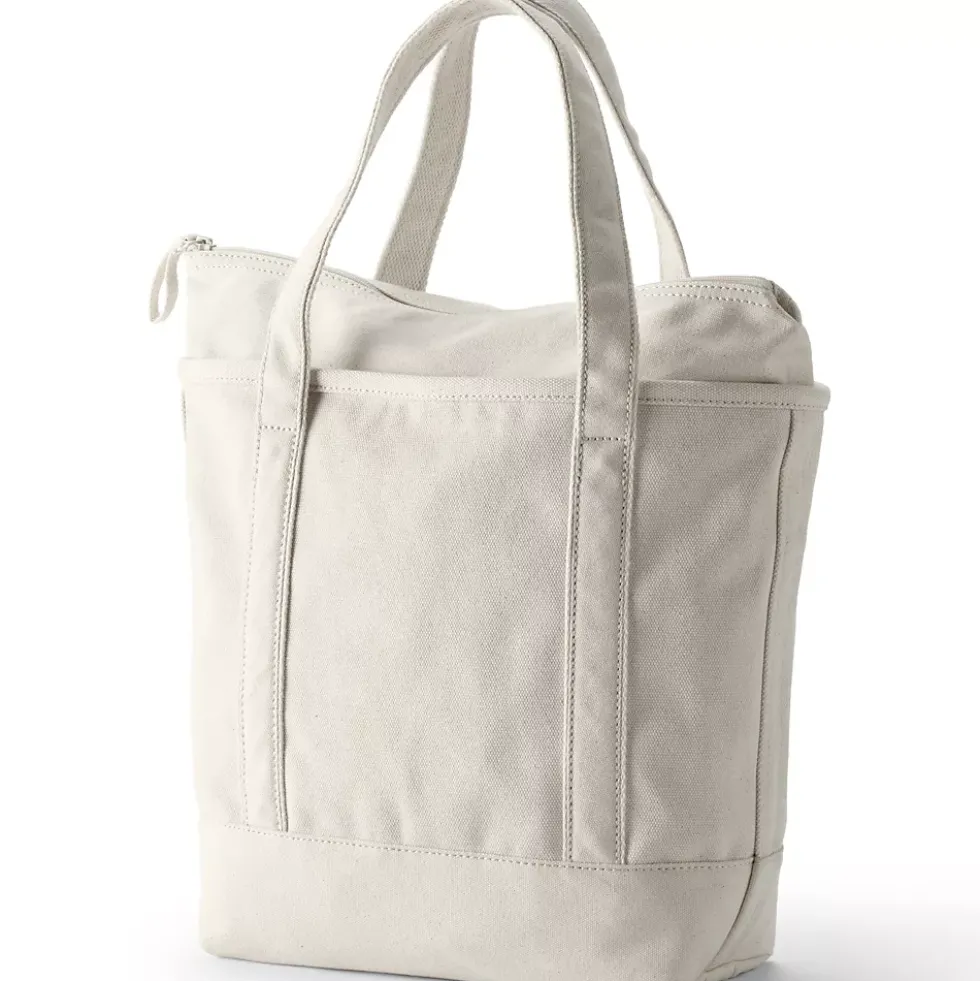 Medium 5 Pocket Open Top Canvas Tote Bag
