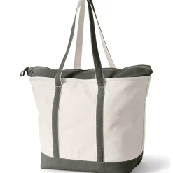 Medium 5 Pocket Open Top Canvas Tote Bag