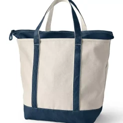 Medium 5 Pocket Open Top Canvas Tote Bag