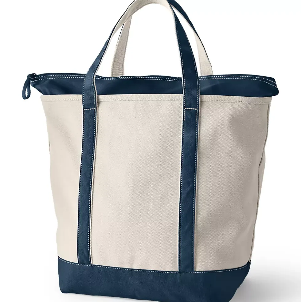 Medium 5 Pocket Open Top Canvas Tote Bag