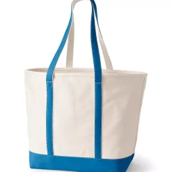 Medium 5 Pocket Open Top Canvas Tote Bag