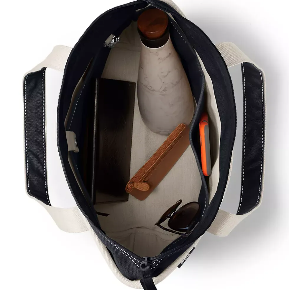 Medium 5 Pocket Open Top Canvas Tote Bag