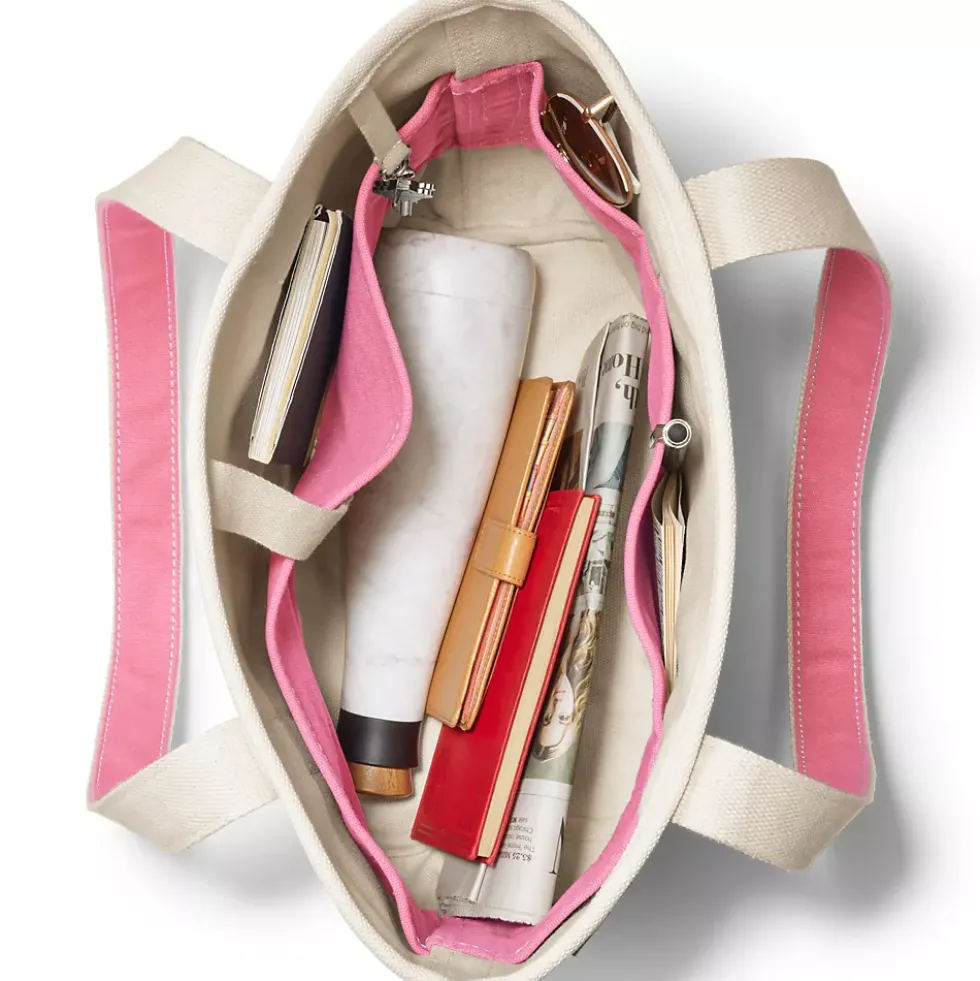 Medium 5 Pocket Open Top Canvas Tote Bag