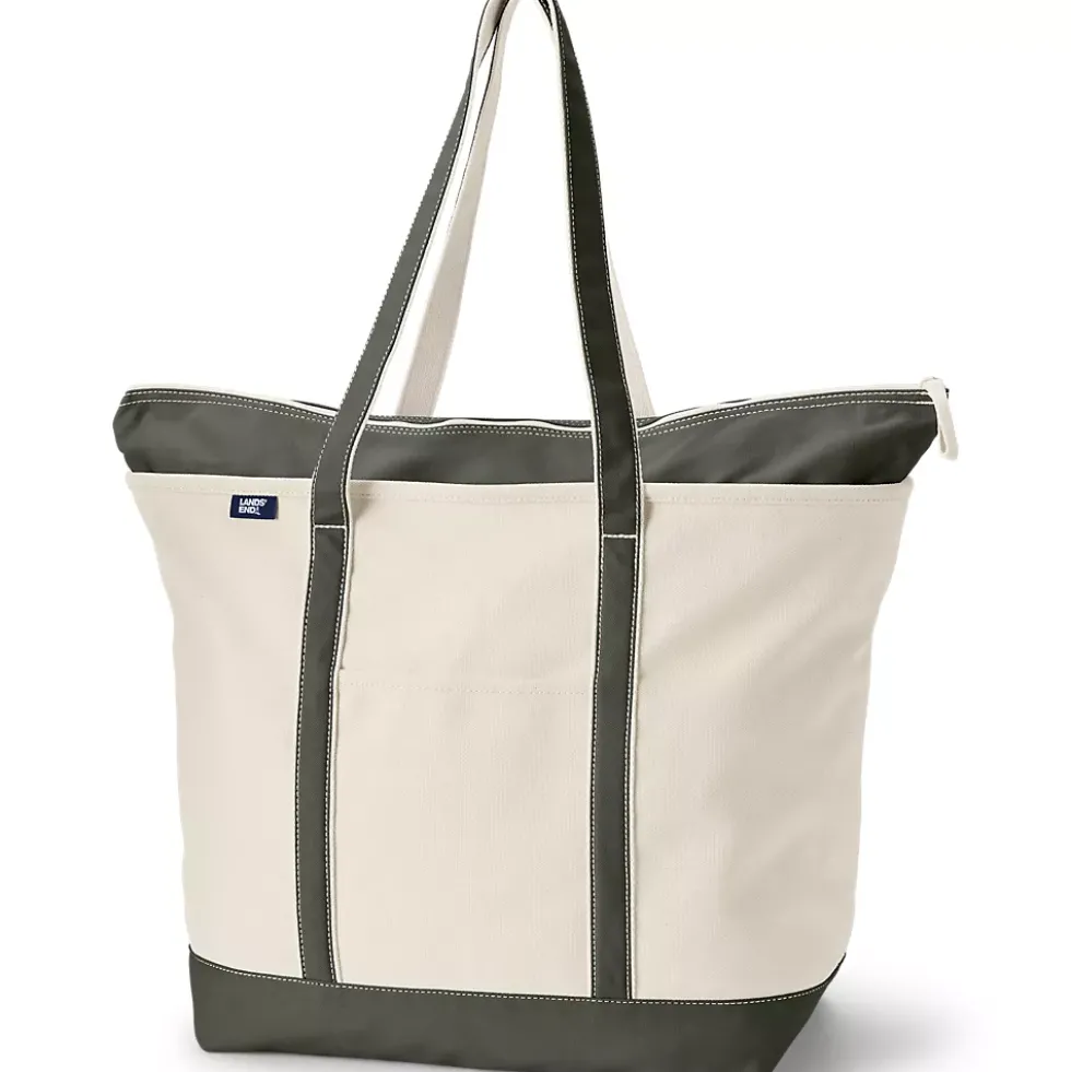 Medium 5 Pocket Open Top Canvas Tote Bag