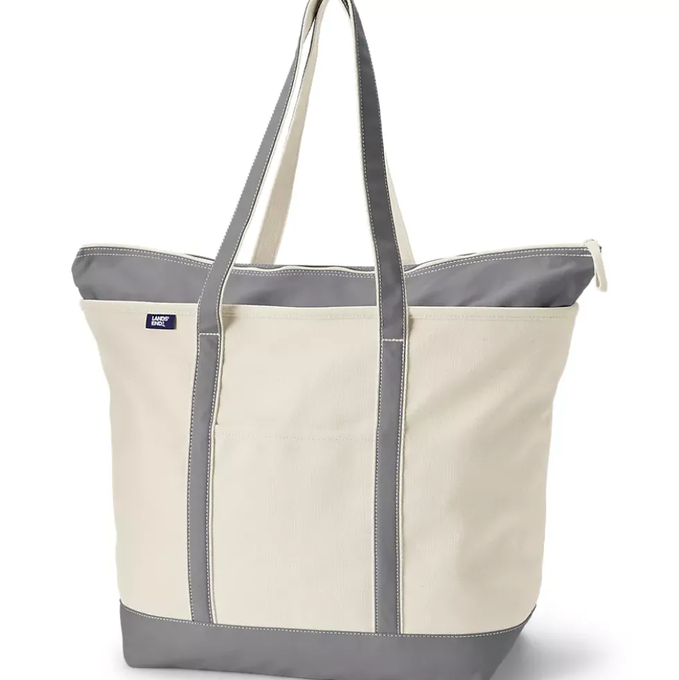Medium 5 Pocket Open Top Canvas Tote Bag