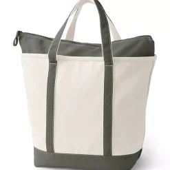 Medium 5 Pocket Open Top Canvas Tote Bag