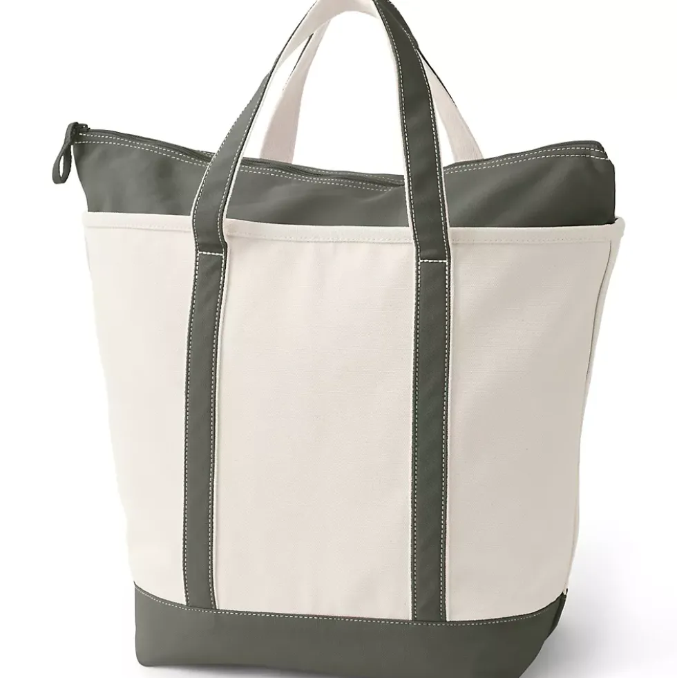 Medium 5 Pocket Open Top Canvas Tote Bag
