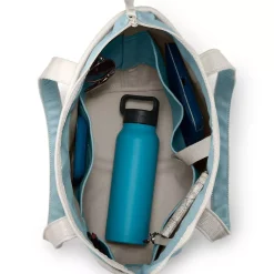 Medium 5 Pocket Open Top Canvas Tote Bag