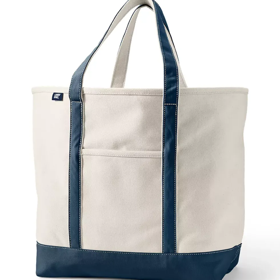 Medium 5 Pocket Open Top Canvas Tote Bag