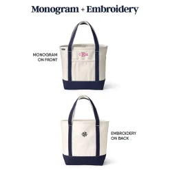Medium 5 Pocket Open Top Canvas Tote Bag