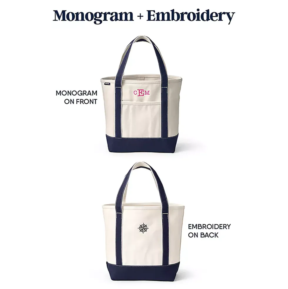 Medium 5 Pocket Open Top Canvas Tote Bag