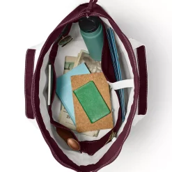 Medium 5 Pocket Open Top Canvas Tote Bag
