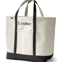 Medium 5 Pocket Open Top Canvas Tote Bag