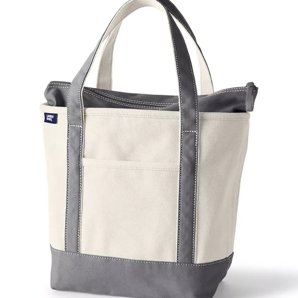 Medium 5 Pocket Open Top Canvas Tote Bag