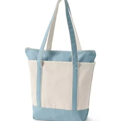 Medium 5 Pocket Open Top Canvas Tote Bag