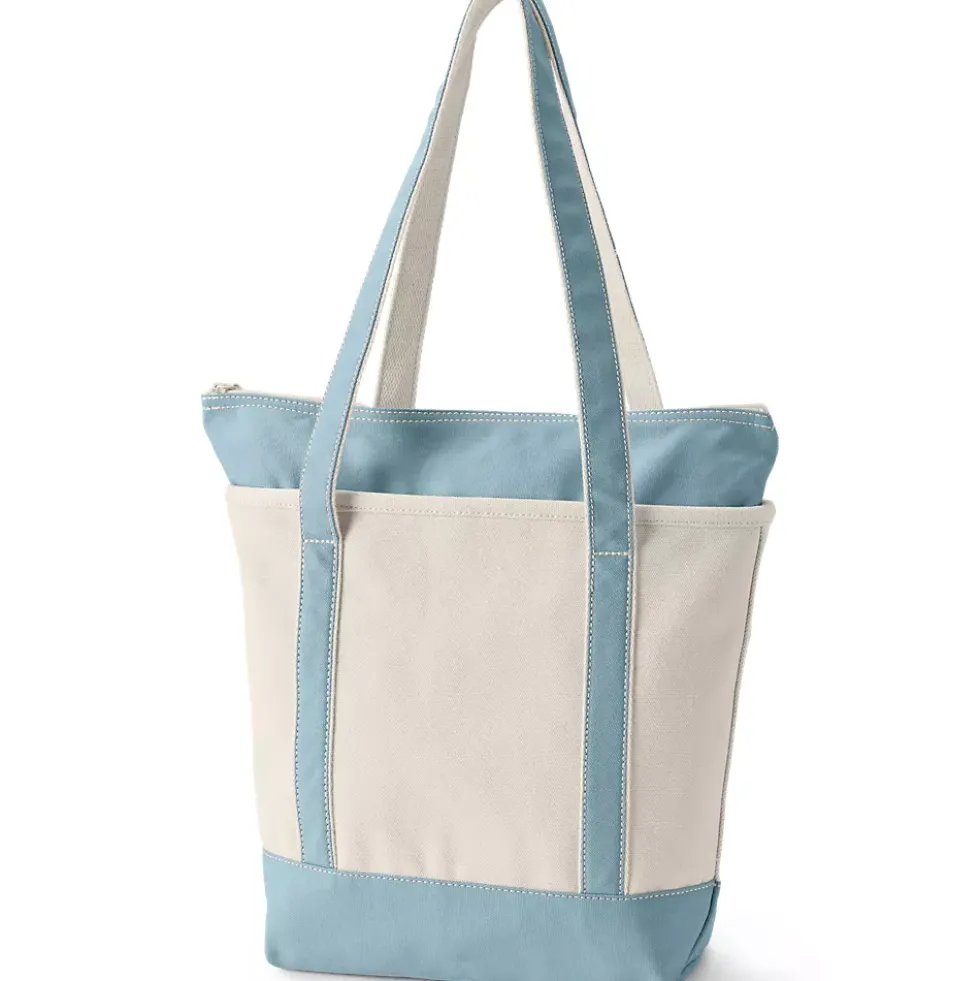 Medium 5 Pocket Open Top Canvas Tote Bag