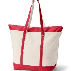 Medium 5 Pocket Open Top Canvas Tote Bag
