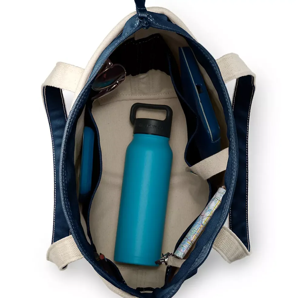 Medium 5 Pocket Open Top Canvas Tote Bag