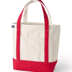 Medium 5 Pocket Open Top Canvas Tote Bag