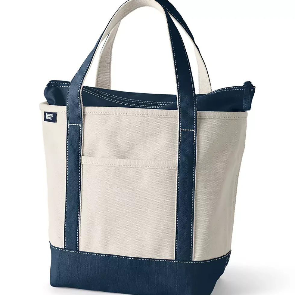 Medium 5 Pocket Open Top Canvas Tote Bag