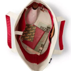Medium 5 Pocket Open Top Canvas Tote Bag