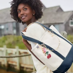 Medium 5 Pocket Open Top Canvas Tote Bag