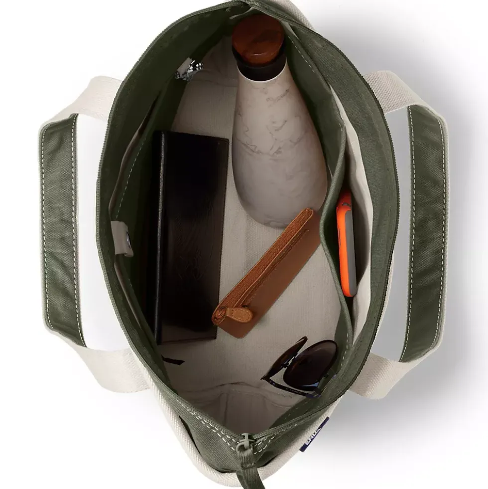 Medium 5 Pocket Open Top Canvas Tote Bag