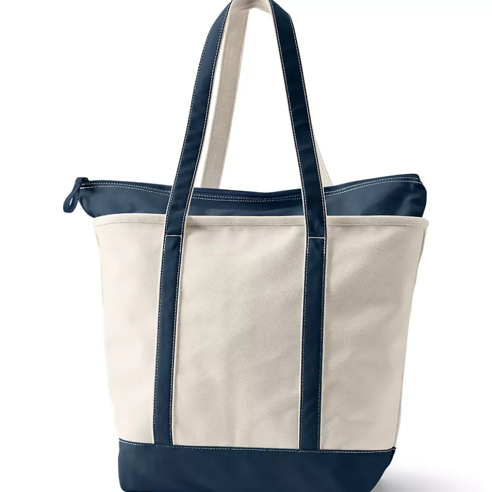 Medium 5 Pocket Open Top Canvas Tote Bag